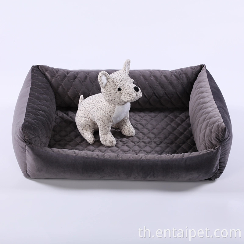 ผลิตภัณฑ์สัตว์เลี้ยงที่ทนทาน Faux Fur Pet Pet Square Beds